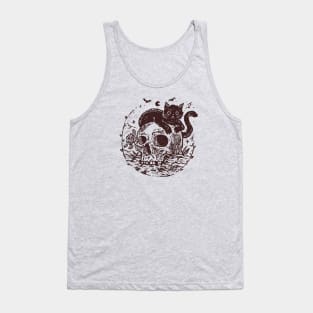 Purrfectly Skull Spooky Tank Top